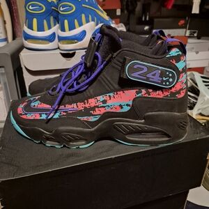 Nike Black and Teal High-Top Sneakers